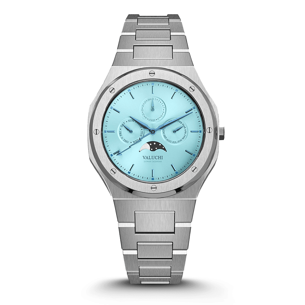Stylish 40mm Ice Dial Moonphase Watch Lunar Calendar – Valuchi