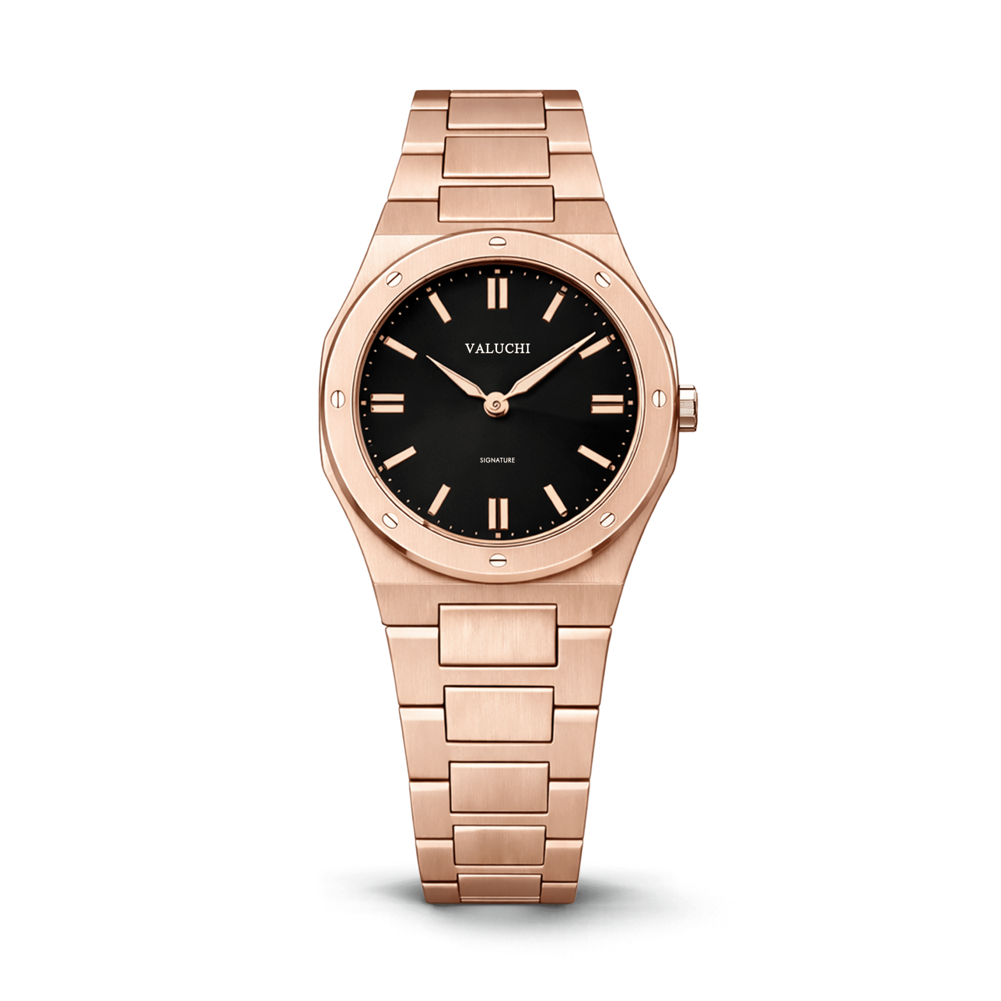 シグネチャー 31mm ローズゴールド ブラックダイヤル ウォッチ – Valuchi シグネチャー 31mm ローズゴールド ブラックダイヤル ウォッチ – Valuchi