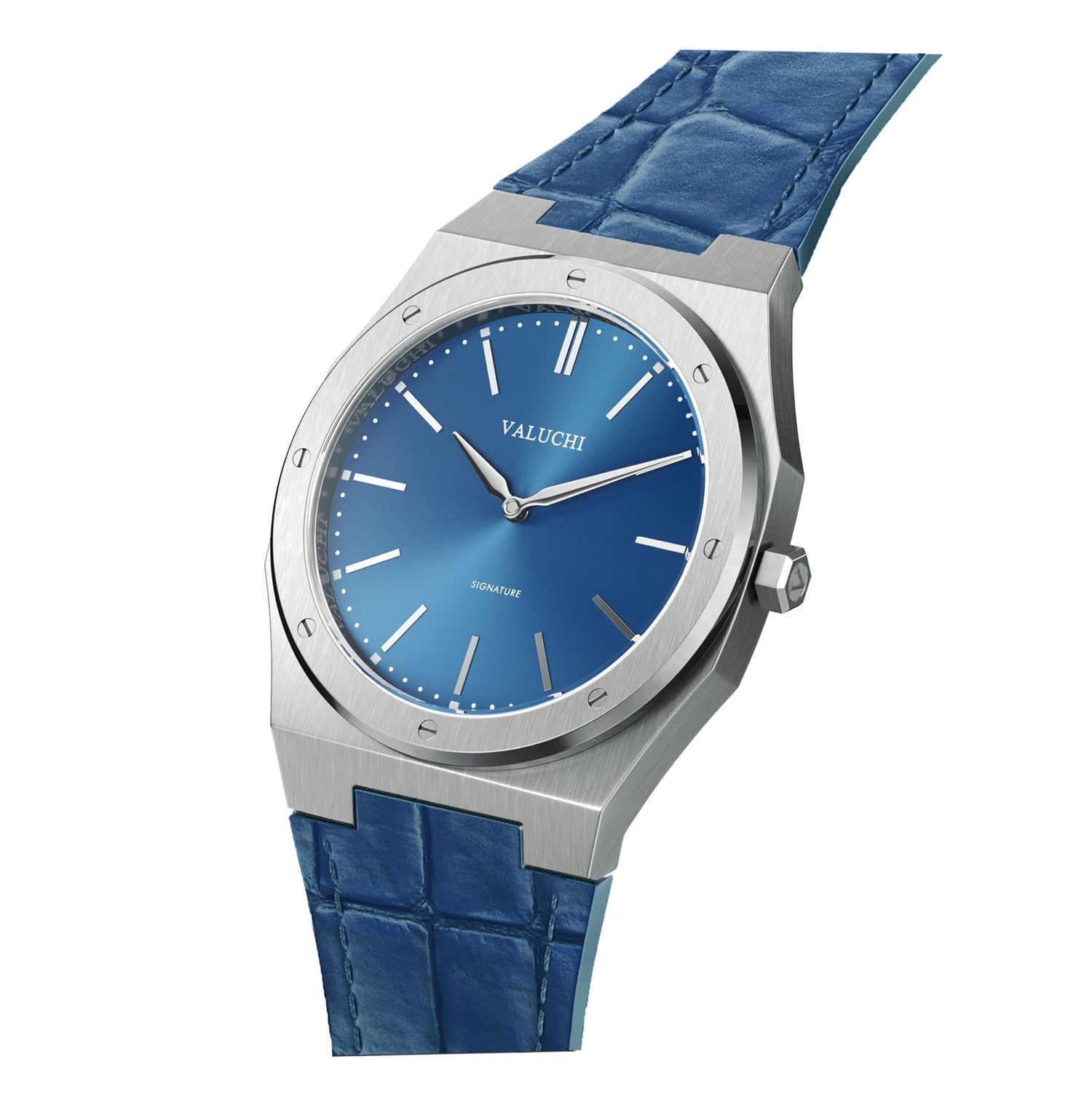 Signature - Silver Blue Watch - 40mm - Valuchi