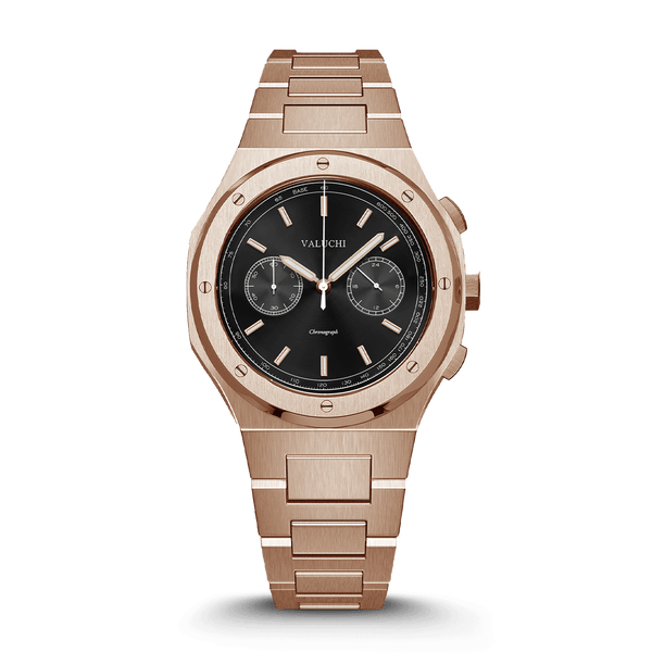 【美品】VALUCHI Rose Gold Black 自動巻き腕時計 chronograph-40mm-407019_grande