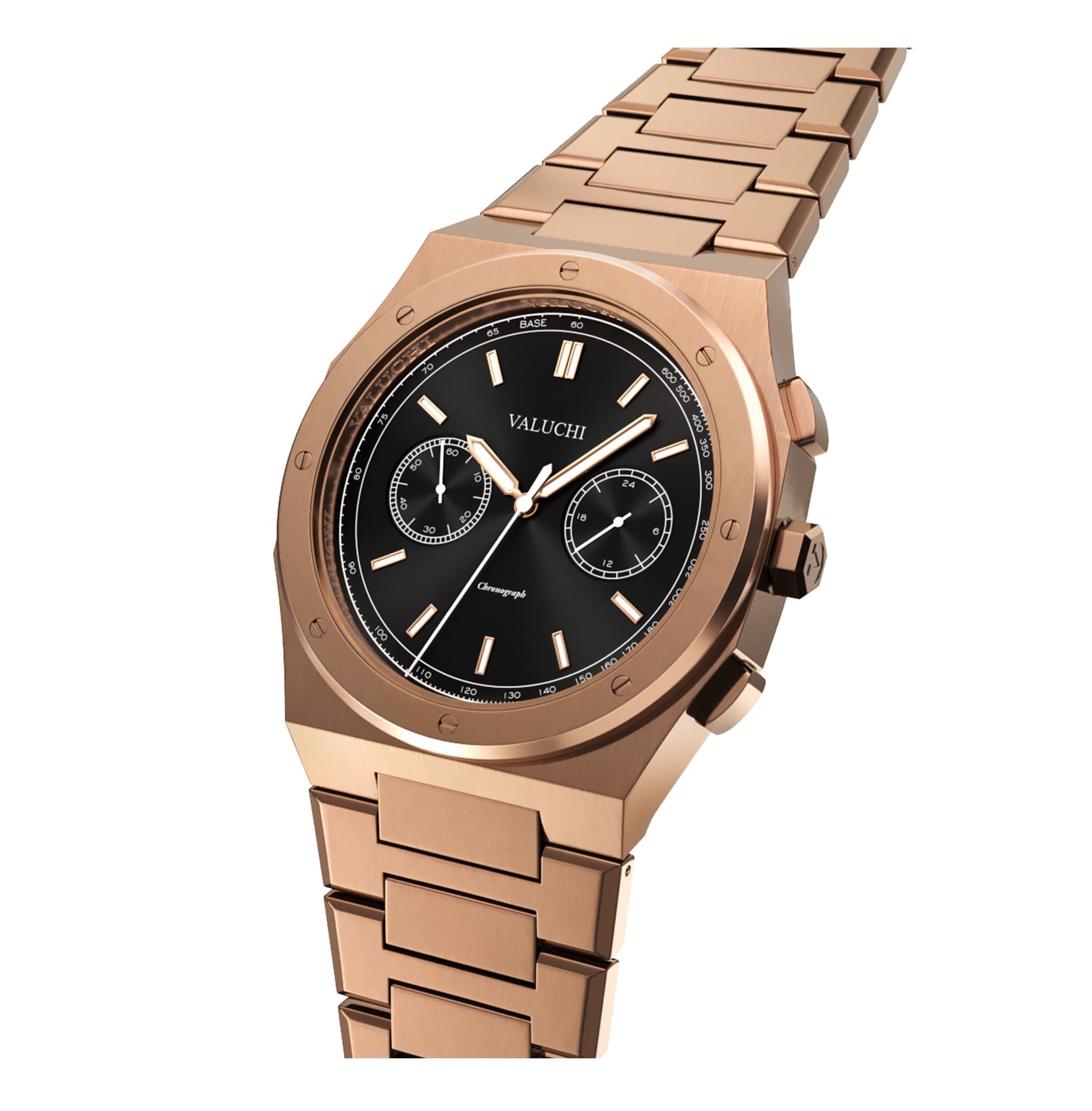 VALUCHI ローズゴールド 腕時計 Rose Gold 40mm Stainless Chronograph Watch – Valuchi