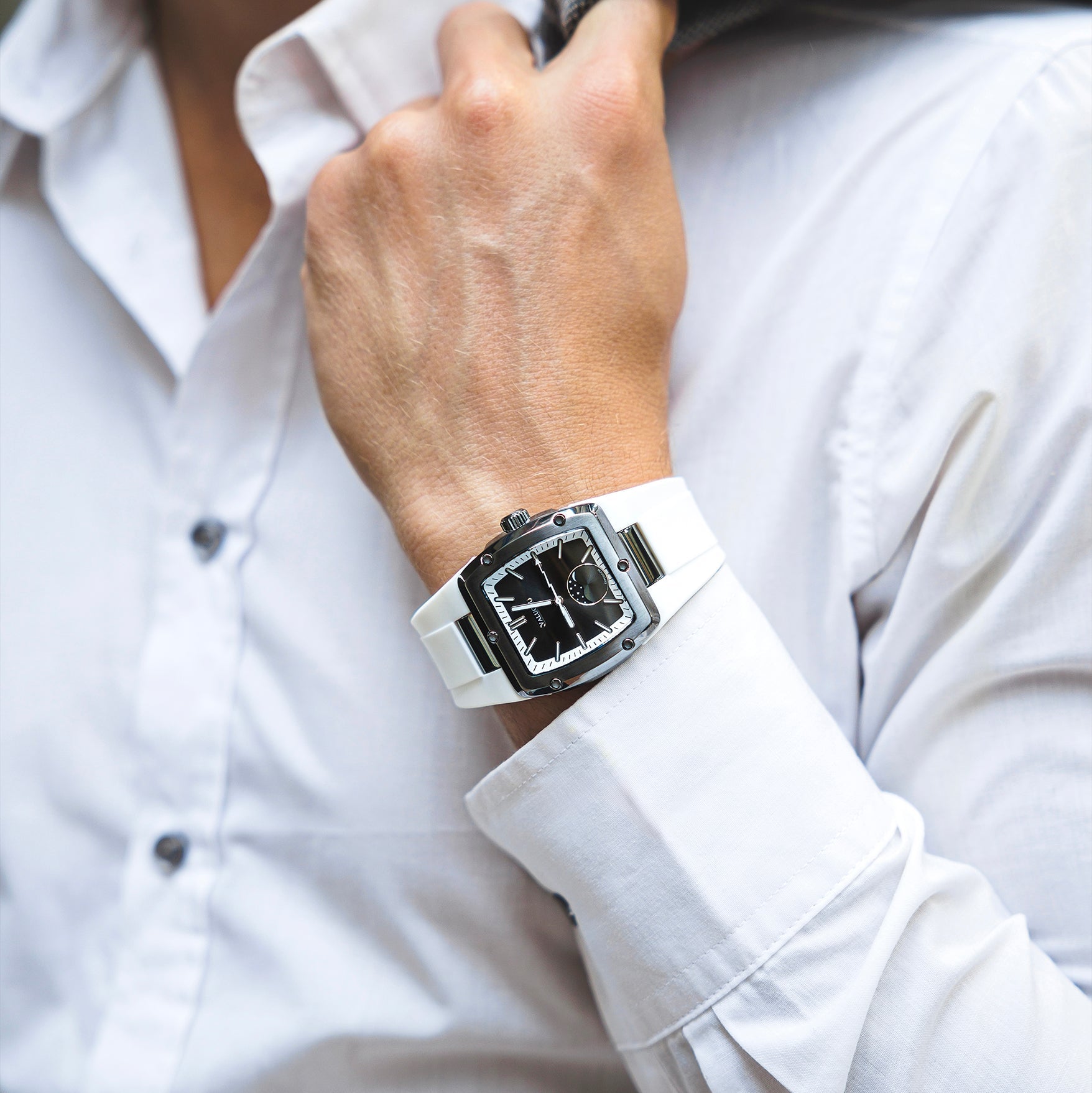 White Square Moonphase Expedition Watch - 40mm – Valuchi