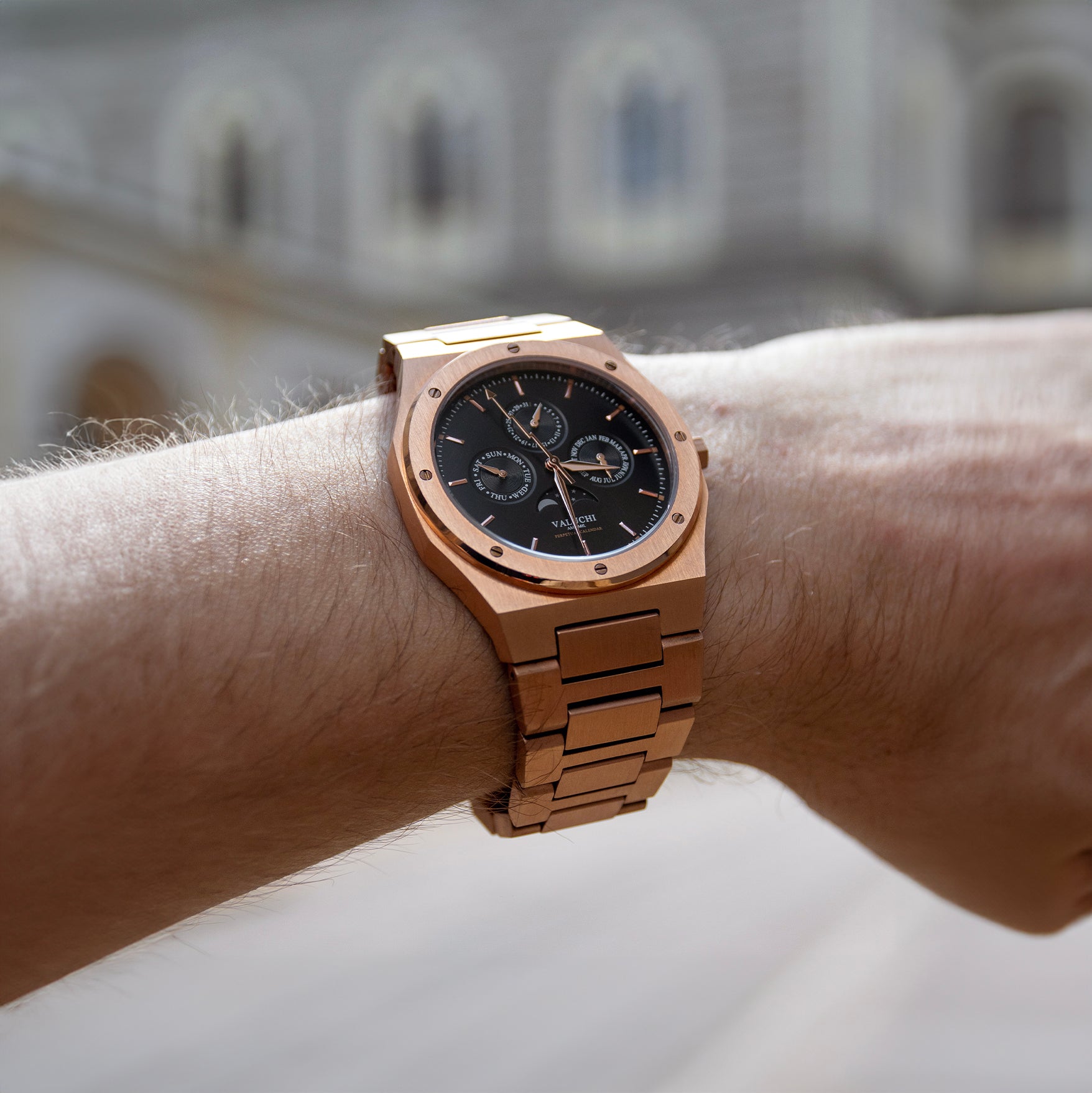 VALUCHI ローズゴールド 腕時計 Rose Gold Calendar - 40mm Lunar Calendar – Valuchi