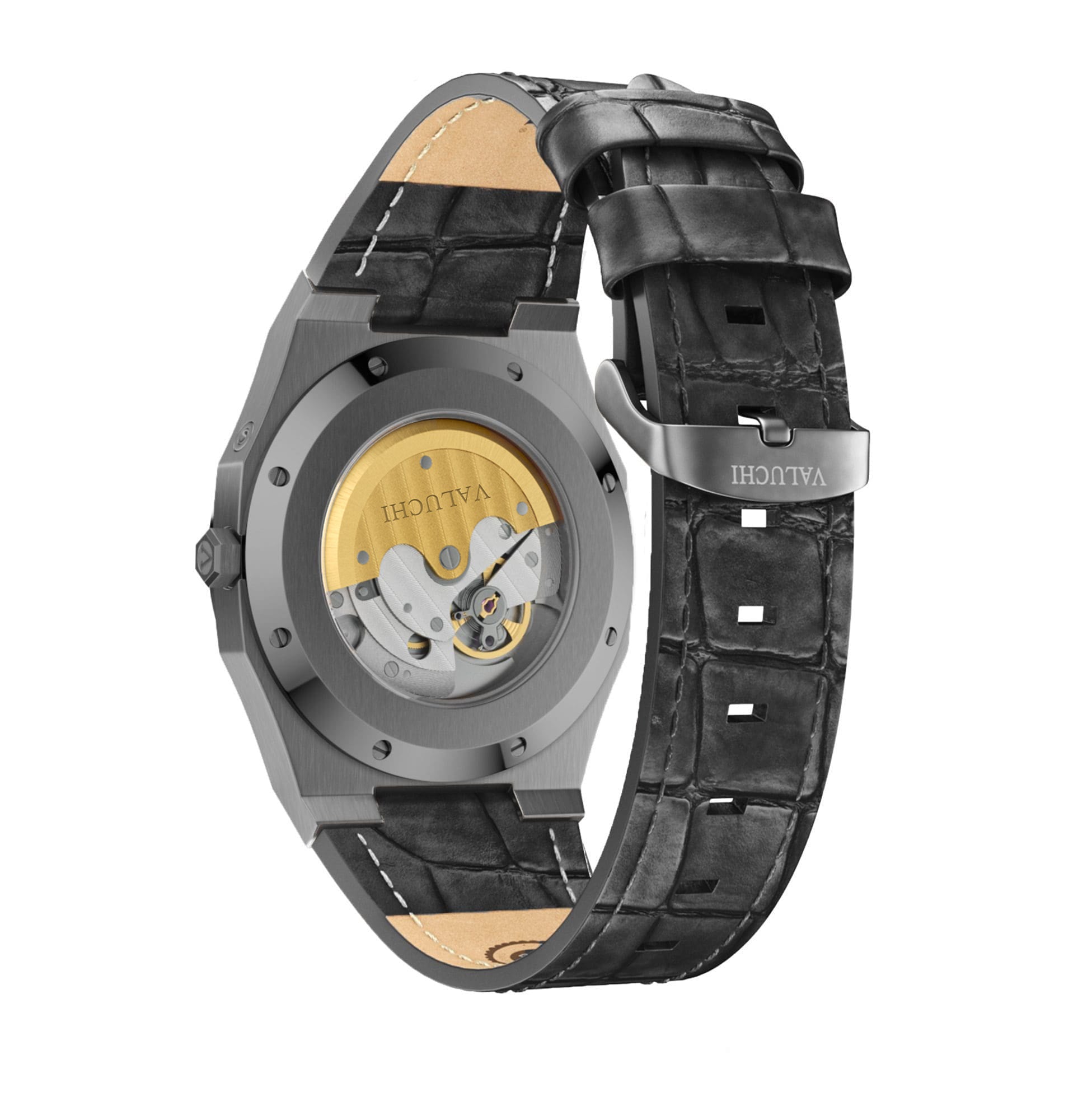 Black 40mm Calendar Lunar Automatic Watch – Valuchi