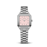 Valuchi Quadris 21mm pink square women’s watch with Arabic numerals