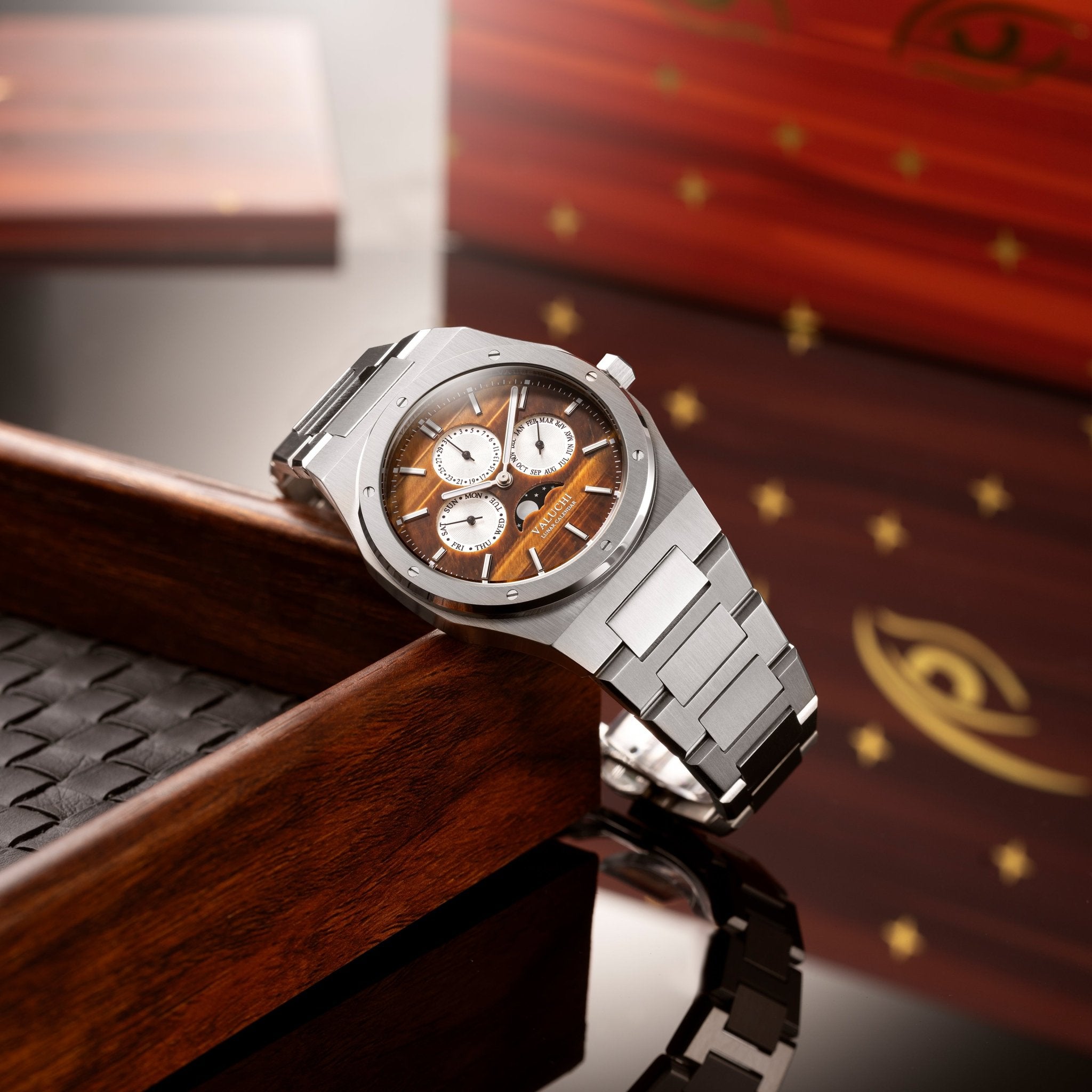 Limited Edition Tiger Eye Watch - Lunar Calendar Feature – Valuchi