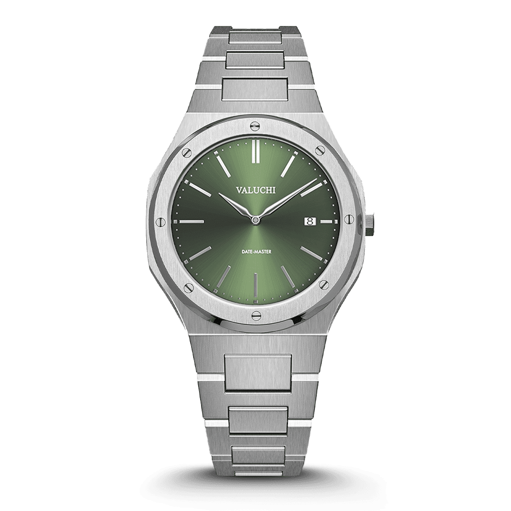 Silver Green Watch | Timeless Design | Valuchi Watches