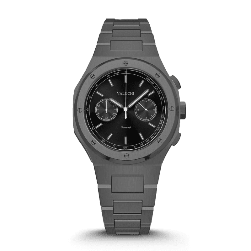 Black Chronograph Watch | Valuchi Watches